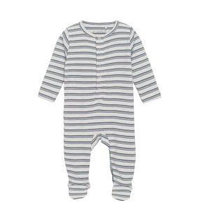 ROMPER LS W. FEET RIB