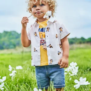 bermuda neonato denim con elastico