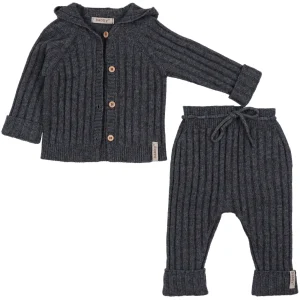 Completo in maglia con cappuccio