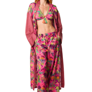 Laetitia Beachwear Kimono lungo stampa