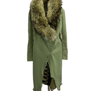 Bazar Deluxe Parka Asimmetrico Verde Con Gilet Interno