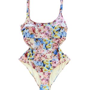 Raffaela D’Angelo Costume Intero Stampa + Crochet