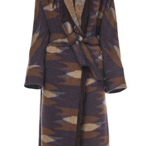 Bazar Deluxe Cappotto con frangia e intarsio