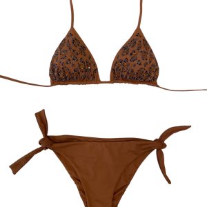 Fisico Bikini triangolo con borchiette e strass