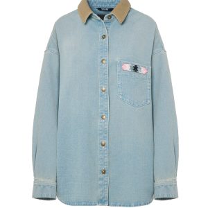 Bazar Deluxe Giacca Camicia in denim