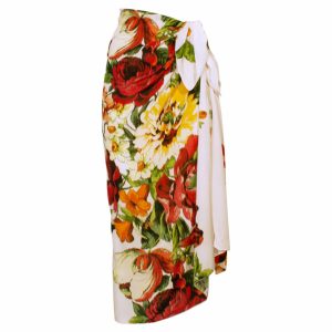 Raffaela D’Angelo pareo grande stampa floreale