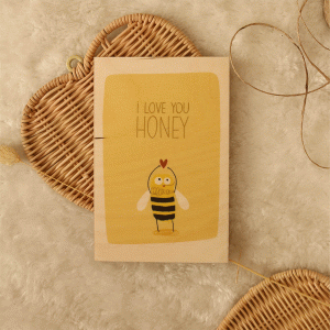 Cartolina In Legno – I Love My Honey