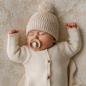 Set Cappello e Scarpine Minimal in Cotone.