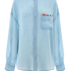 Bazar Deluxe Camicia in ramie con ricamo