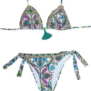 Raffaela D’Angelo Bikini triangolo con Frangette