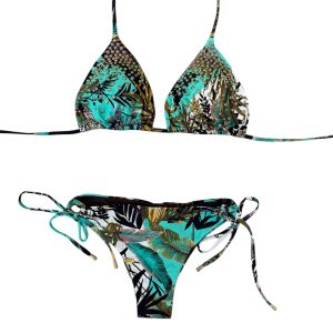 Miss BikiniLuxe  Bikini Triangolo stampa con brasiliana