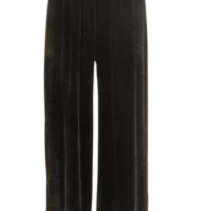 Pink Memories pantalone in velluto nero