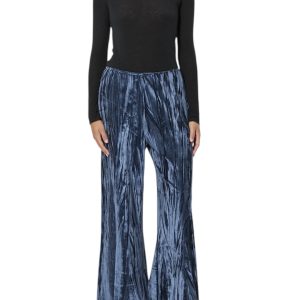 Pink Memories Pantalone palazzo velluto