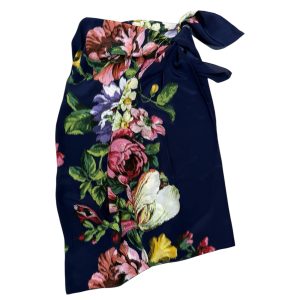 Raffaela D’Angelo Pareo grande stampa floreale blu