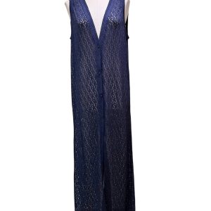 Raffaela D’Angelo Caftano maglia smanicato blu