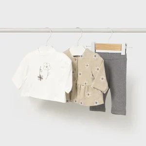 completino neonata felpa 3/pz