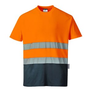 T-Shirt S/S Bicolore Cotton Comfort Hi-Vis