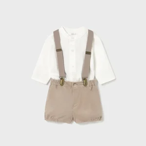 completino neonato camicine bermuda bretelline