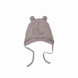 CAPPELLO CON ORECCHIE TEDDY  IN COTONE GOTS