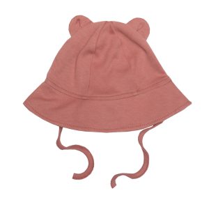 CAPPELLO CON ORECCHIE TEDDY IN COTONE GOTS