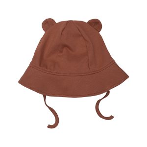 CAPPELLO CON ORECCHIE TEDDY IN COTONE GOTS