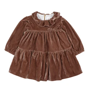 Abito a balze in velluto