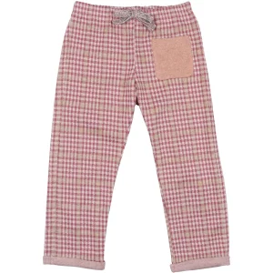 Pantaloni a quadri rosa