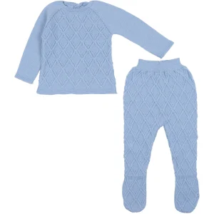 Completo in Misto Lana Azzurro