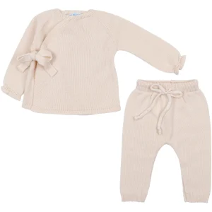 Golfino e Pantaloni Lana Panna