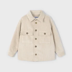 overshirt bimbo velluto costina