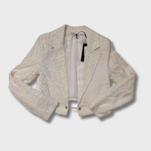 giacca corta effetto pizzo