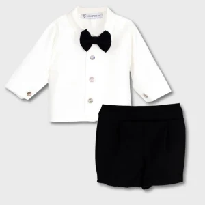 completino neonato bermuda papillon