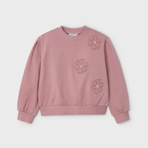 felpa bimba ricamo fiori