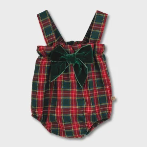 pagliaccetto neonata tartan fiocco