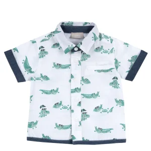 Chicco camicia baby boy in puro cotone bianco