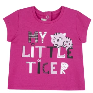 Chicco t-shirt baby girl cotone stretch fuchsia