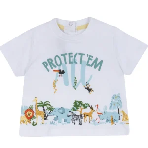 Chicco t-shirt neonato puro cotone bianco