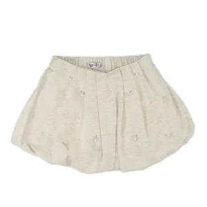 To Be Too gonna bambina in misto lino bianco