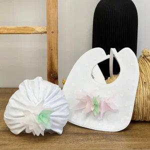 Set Cappello e Bavetta Estivo Sartoria dei piccoli LR308