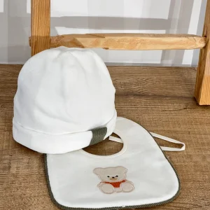 Set Cappello e Bavetta Neonato Sartoria dei piccoli LR360